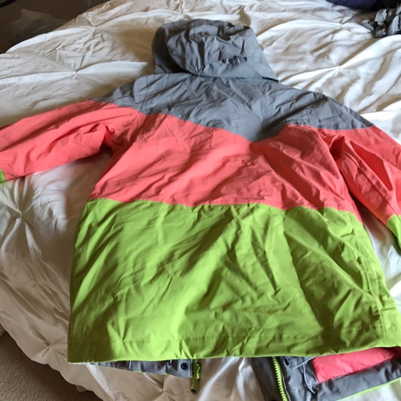 Billabong Jacket - Small - pink, grey, lime green - Picture 3 of 3